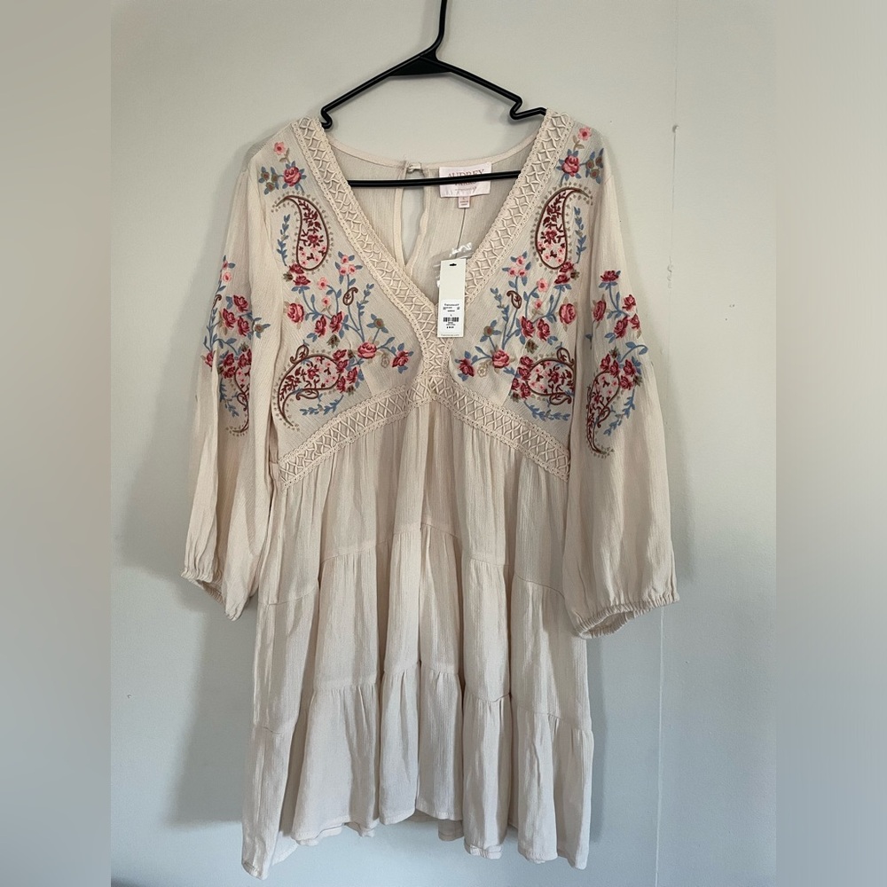 NWT Embroidered Dress